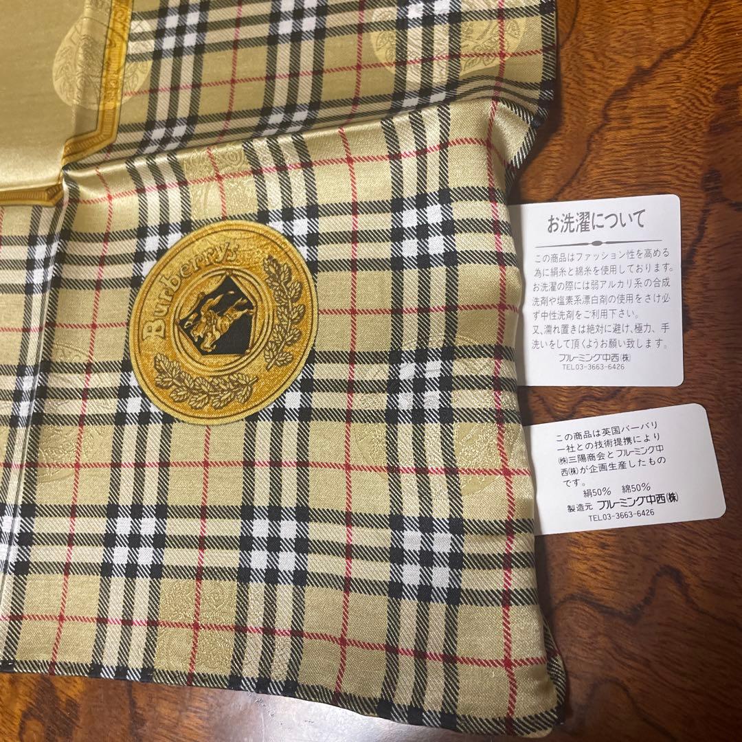 H*a様 Burberrys シルク&コットン チェック柄ハンカチーフ4枚セット