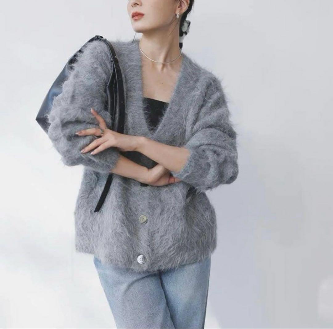 アニュアンス■anuans■スーリーアルパカニットカーディガン