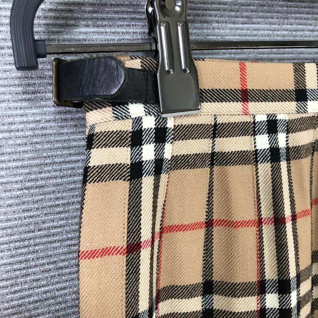 BURBERRY ノバチェック プリーツ ラップスカート 36 ベージュ
