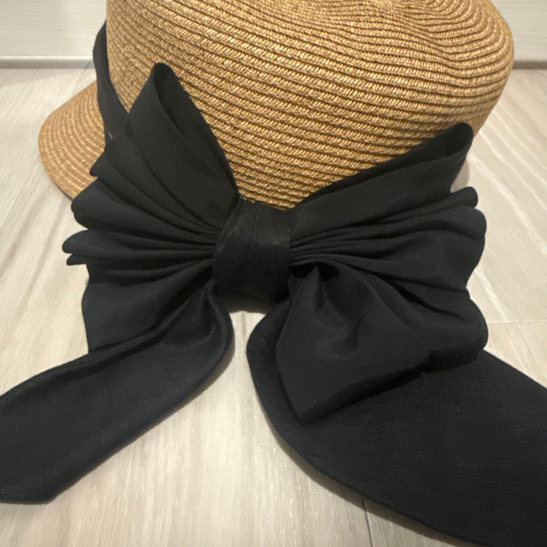 【完売品】CA4LA♡カシラ リボン付き麦わら帽子 ストローハット キャスケット