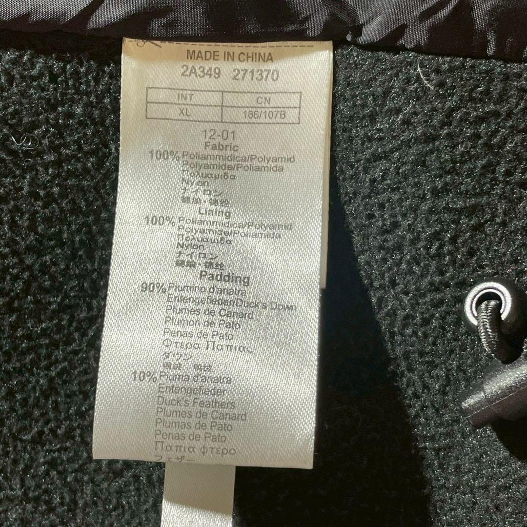 極美品/XL】EA7 エンポリオアルマーニ ダウンジャケット フード付 ネイビー