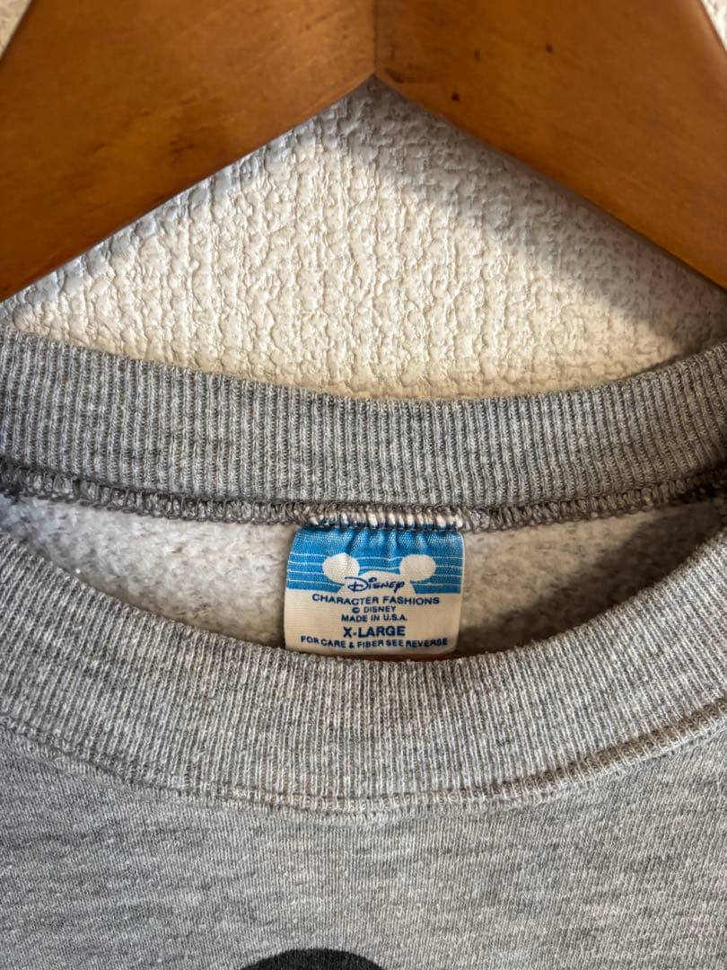 80s ビンテージ USA製 Disney ミッキー スウェット XL