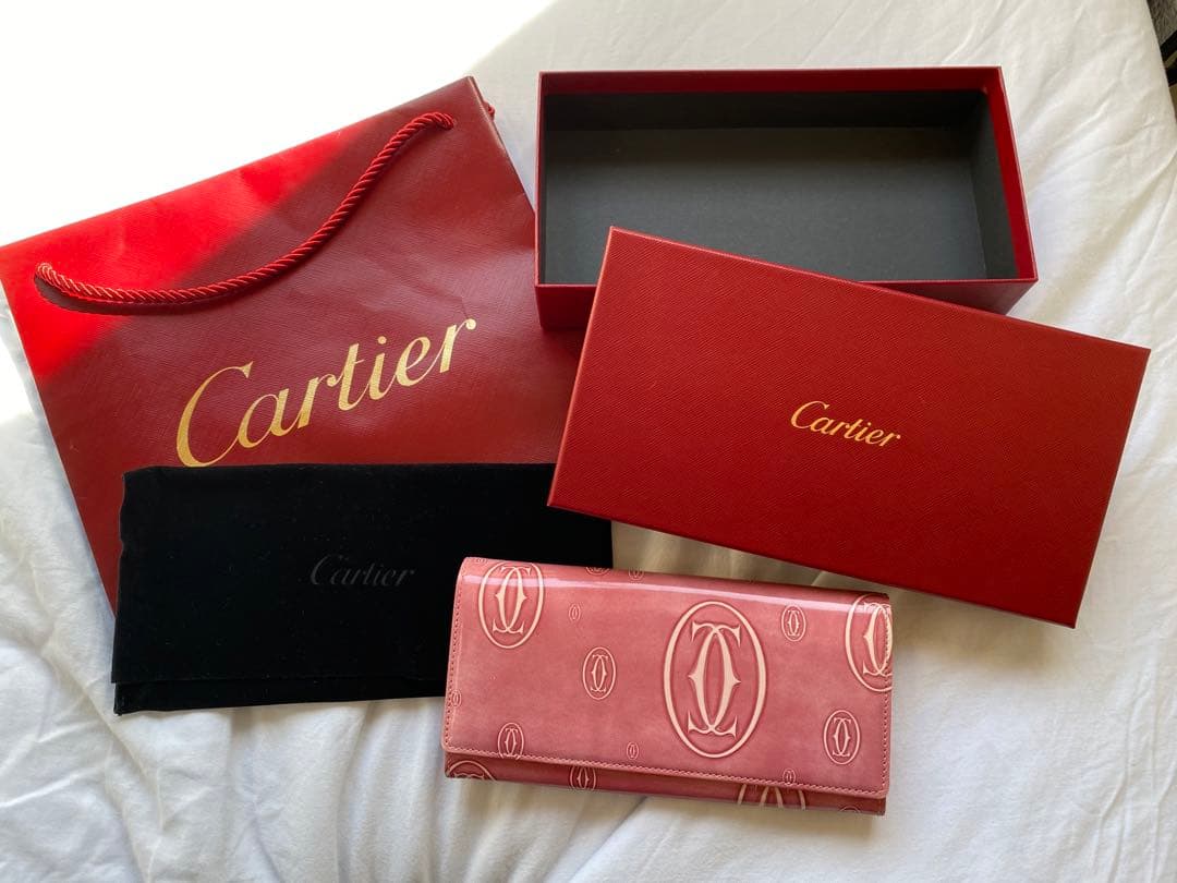 カルティエ　長財布　pink