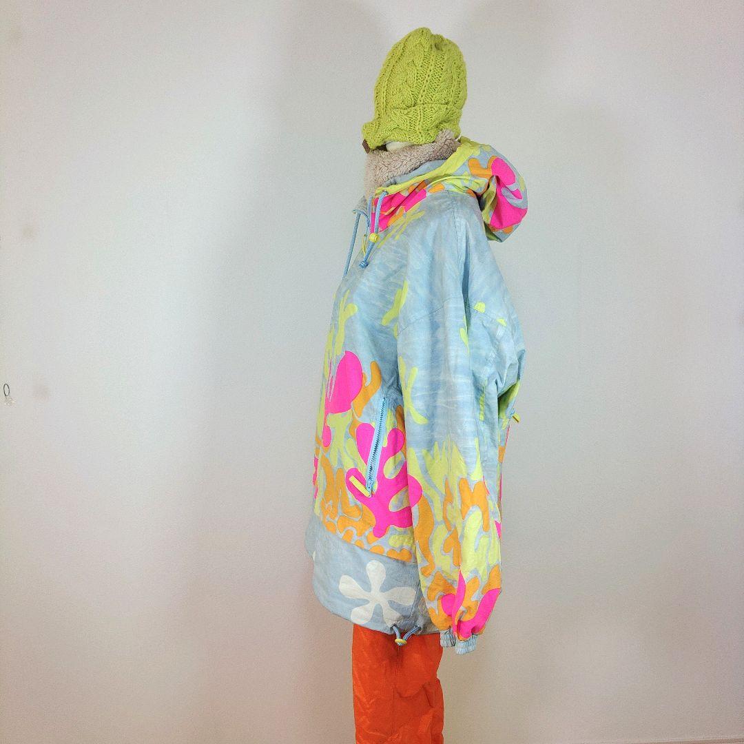 レディース　L　スキー　スノーボードウェア　上下セット　オーバーサイズ　オレンジ