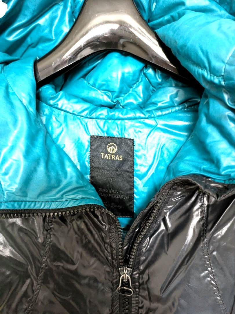 TATRAS フード付きダウンジャケット ブラック/ブルー