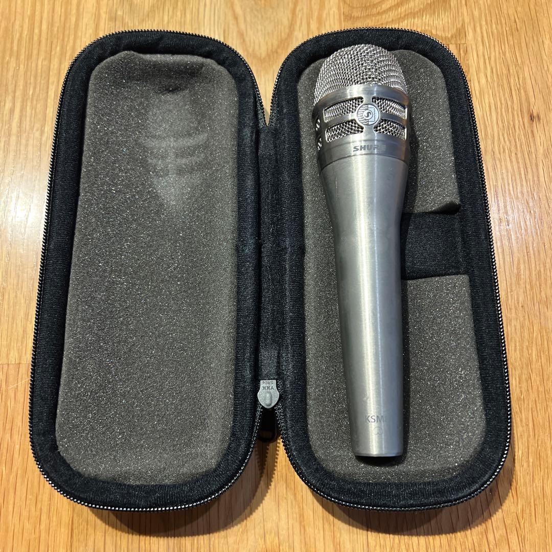フ*ス様 KSM8 SHURE ダイナミックマイク シルバー ケース付き