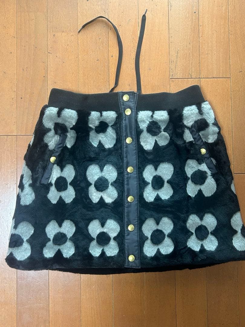 美品　Callaway ボアベスト&スカート フード付き　セットアップ　LL