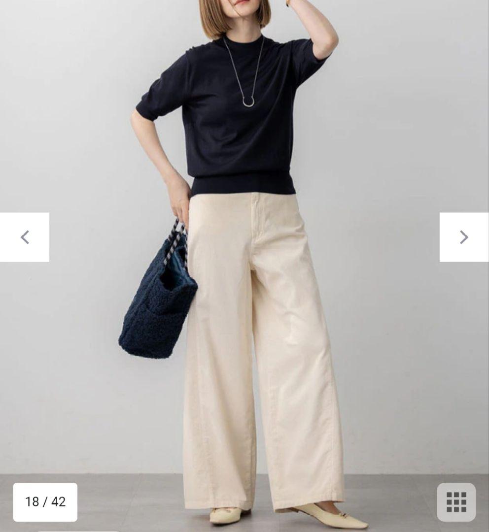 23区【滝沢眞規子さん着用/洗える】コットン コーデュロイ ワイド パンツ