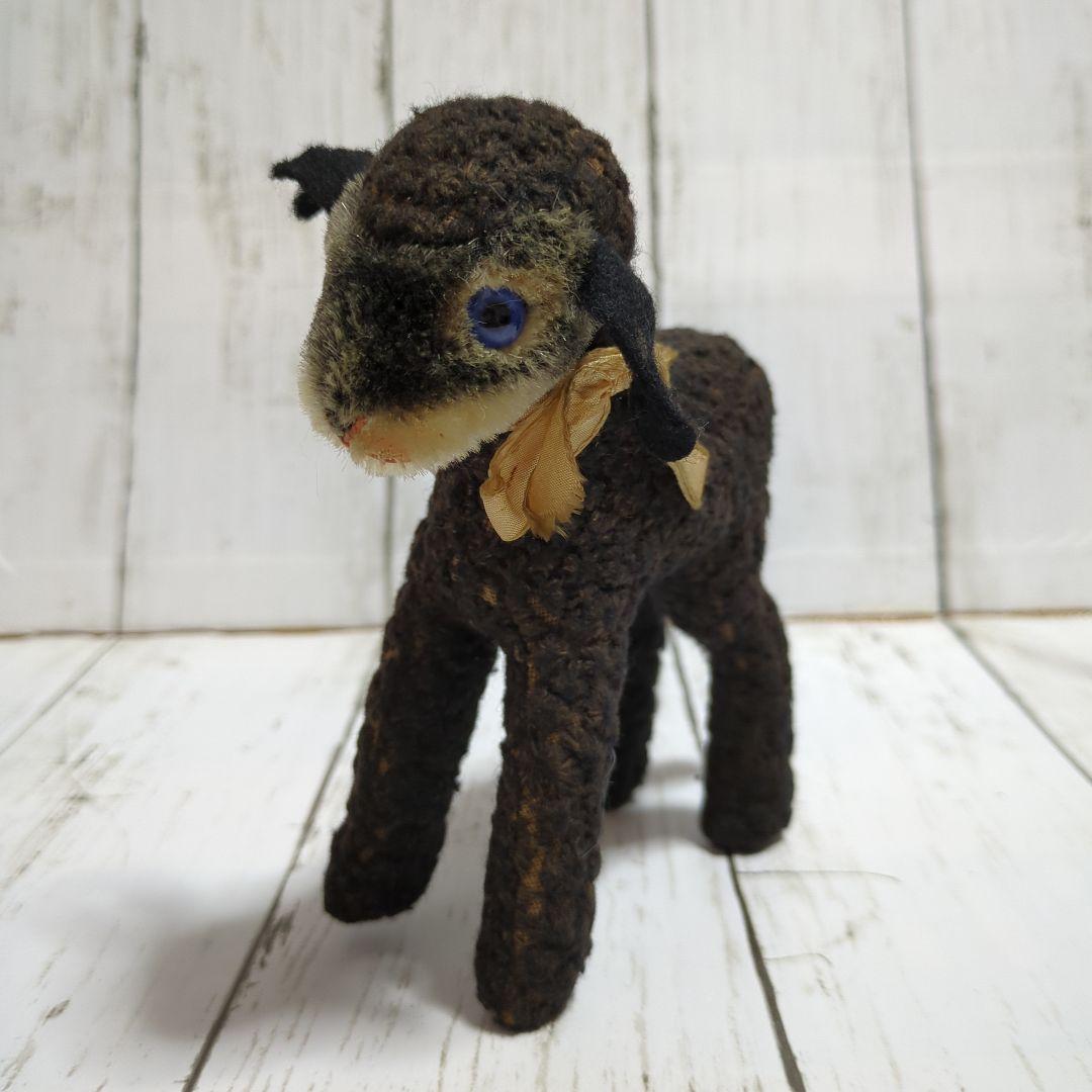 ヴィンテージ シュタイフ ペルシャラムのSwaple 黒羊 Steiff ドイツ