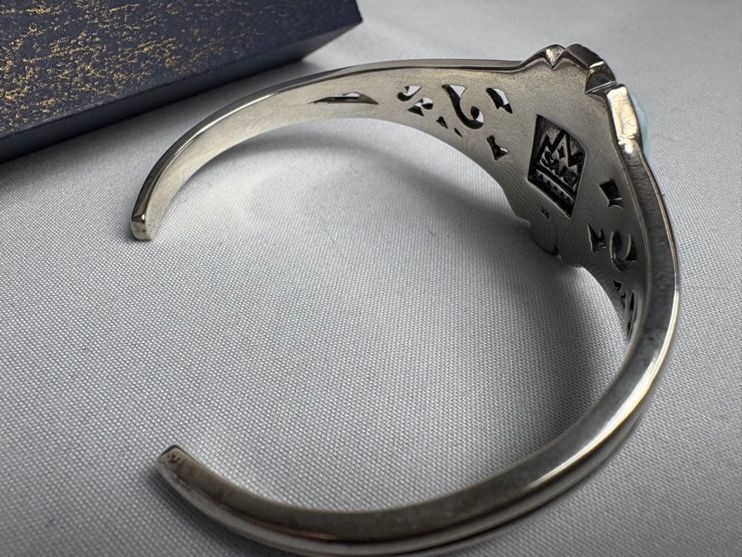 SAADバングルsv925 天然ラリマー