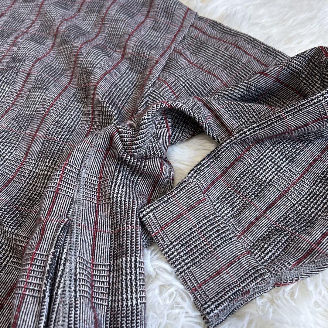 ⭐︎⭐︎⭐︎様　45R ジャージフラノ ワンピース ドレス グレンチェック 現行 近年