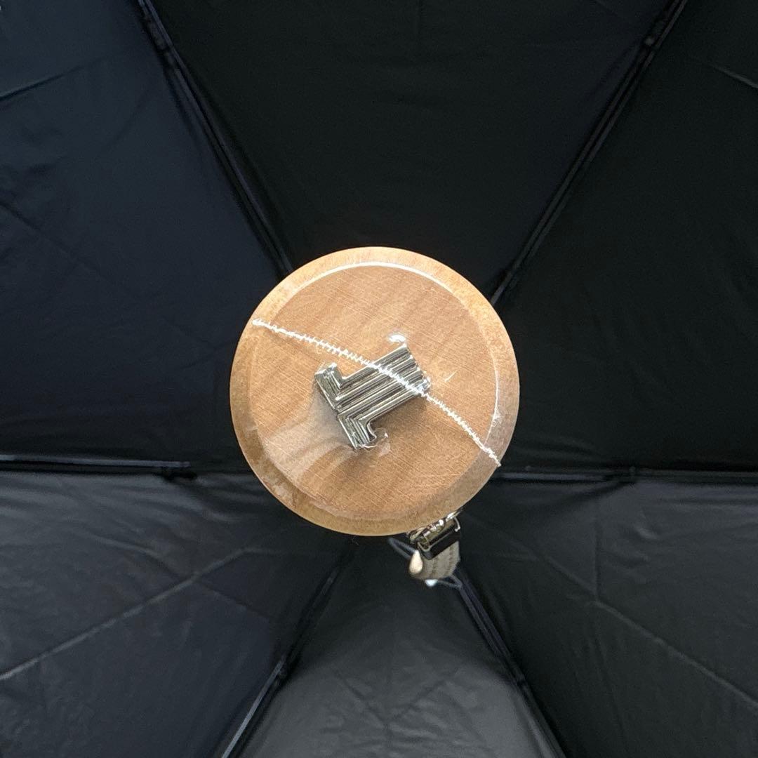 新品★ランバンコレクション★フラワー刺繍 晴雨兼用 折りたたみ日傘 雨傘★グレイ