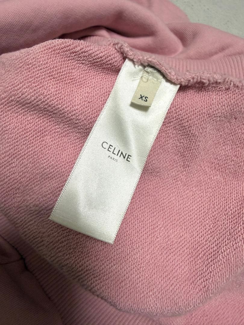 CELINE パーカー　ピンク　XS
