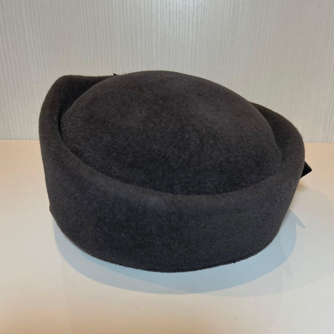 【新品未使用・デッドストック】 ミサハラダ ラビットファーアシンメトリーキャップ