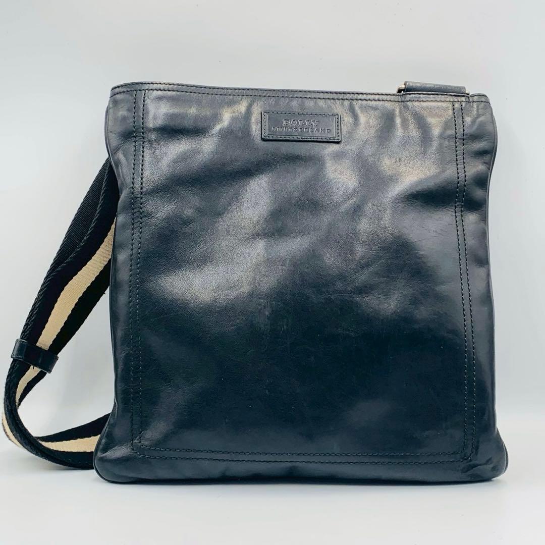 【本物】バリー y2k サコッシュ ショルダーバッグ 本革レザー ブラック