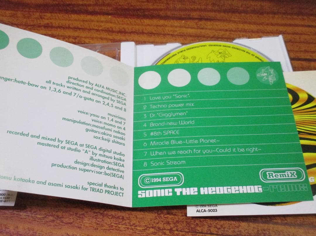 ソニック・ザ・ヘッジホッグ・リミックス　CD　帯つき　シールつき