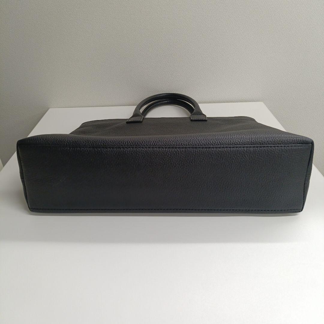HushTug レザー ビジネストートバッグ 黒