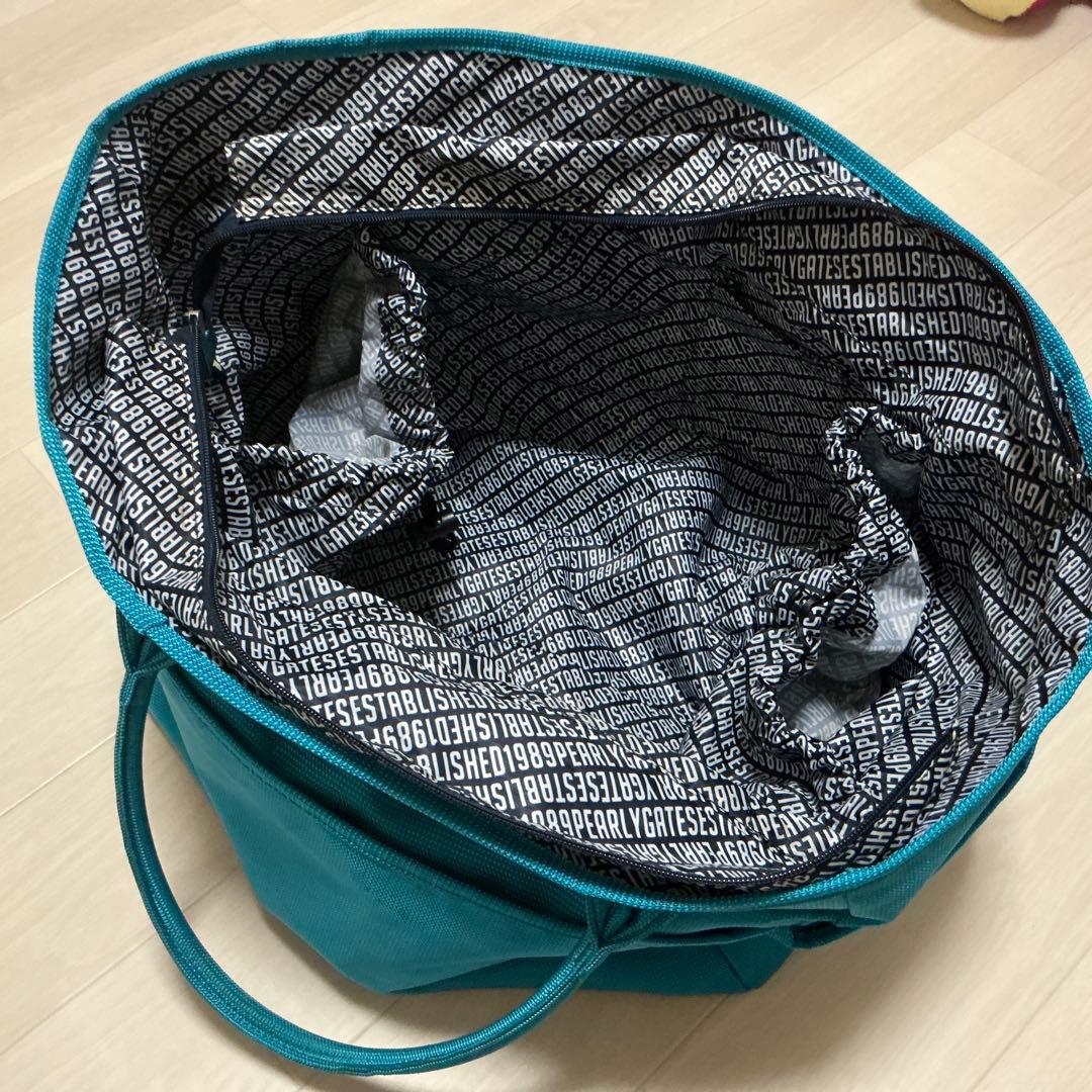 PEARLY GATES 大型トートバッグ 美品 ターコイズ