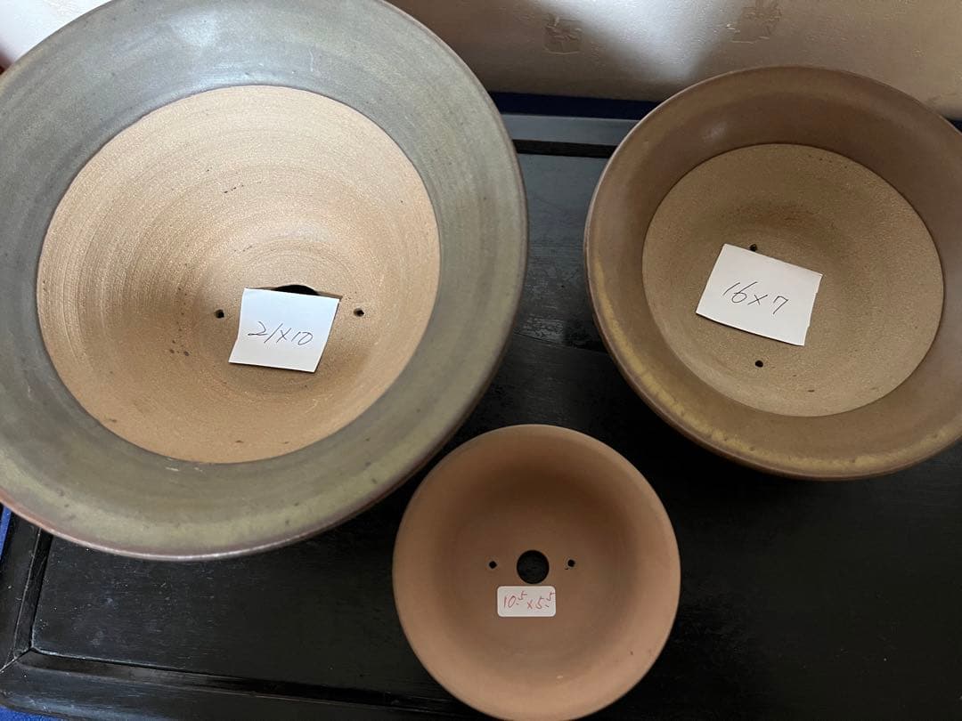 49 盆栽　盆栽鉢　植木鉢　和鉢　祥石　３鉢