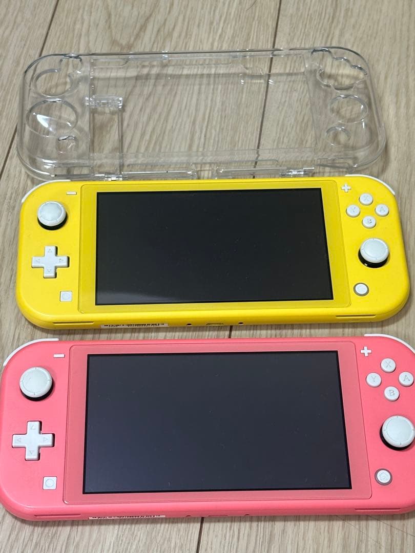 2台セットNintendo Switch Lite ピンク黄 充電器ケース付き