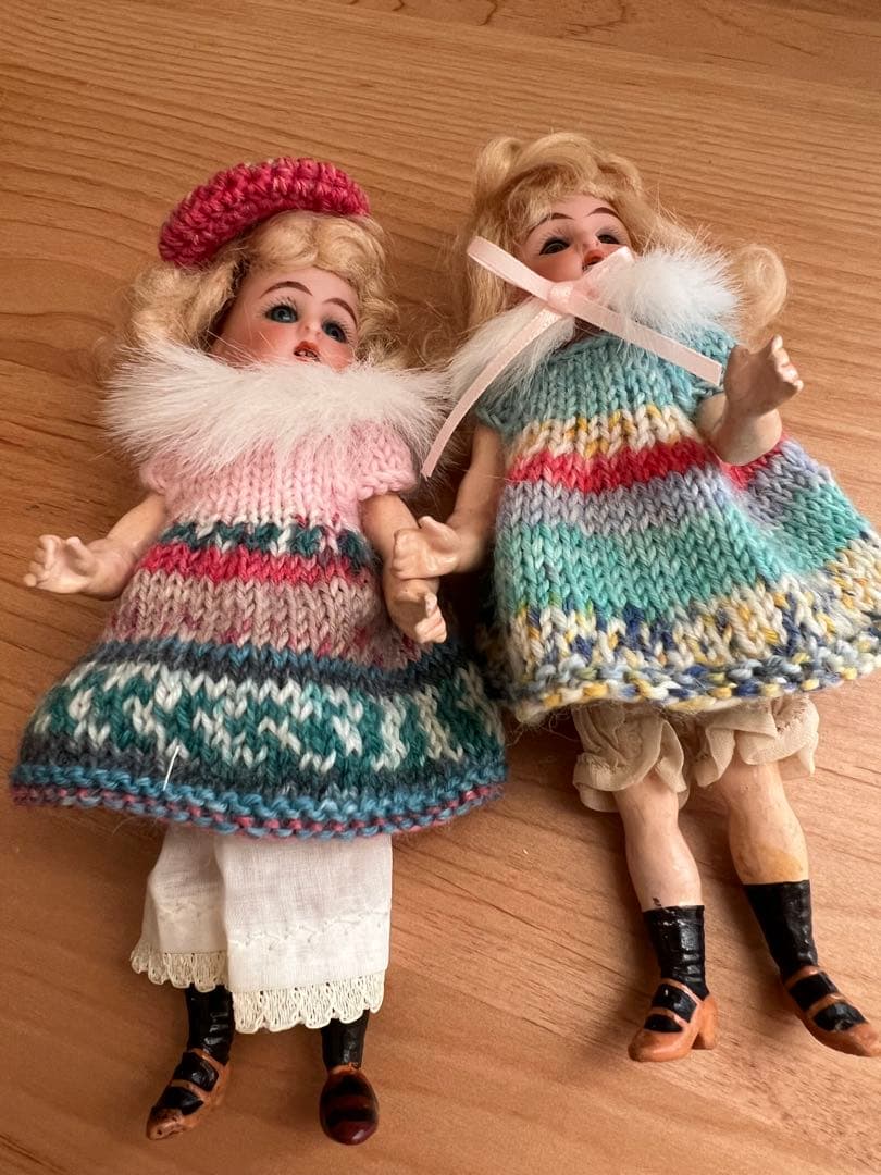 【アンティーク】シモンハルビッグ/カマー＆ラインハルトミニョネット15cmペア