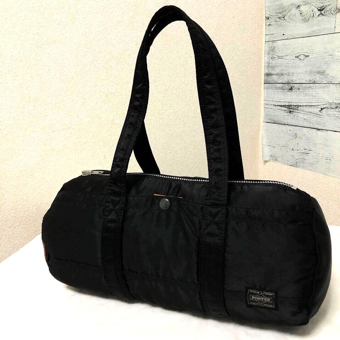 極美品✨希少 ポーター タンカー ダッフル ミニボストンバッグLドラム ブラック