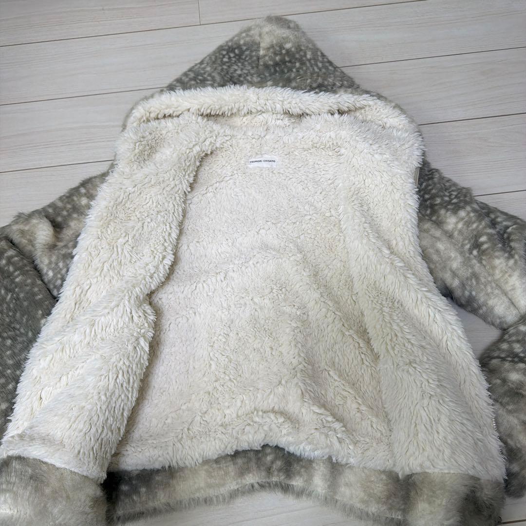 希少　完売　美品　ツモリチサト ゴマアザラシ　ファーブルゾン　パーカー　正規品