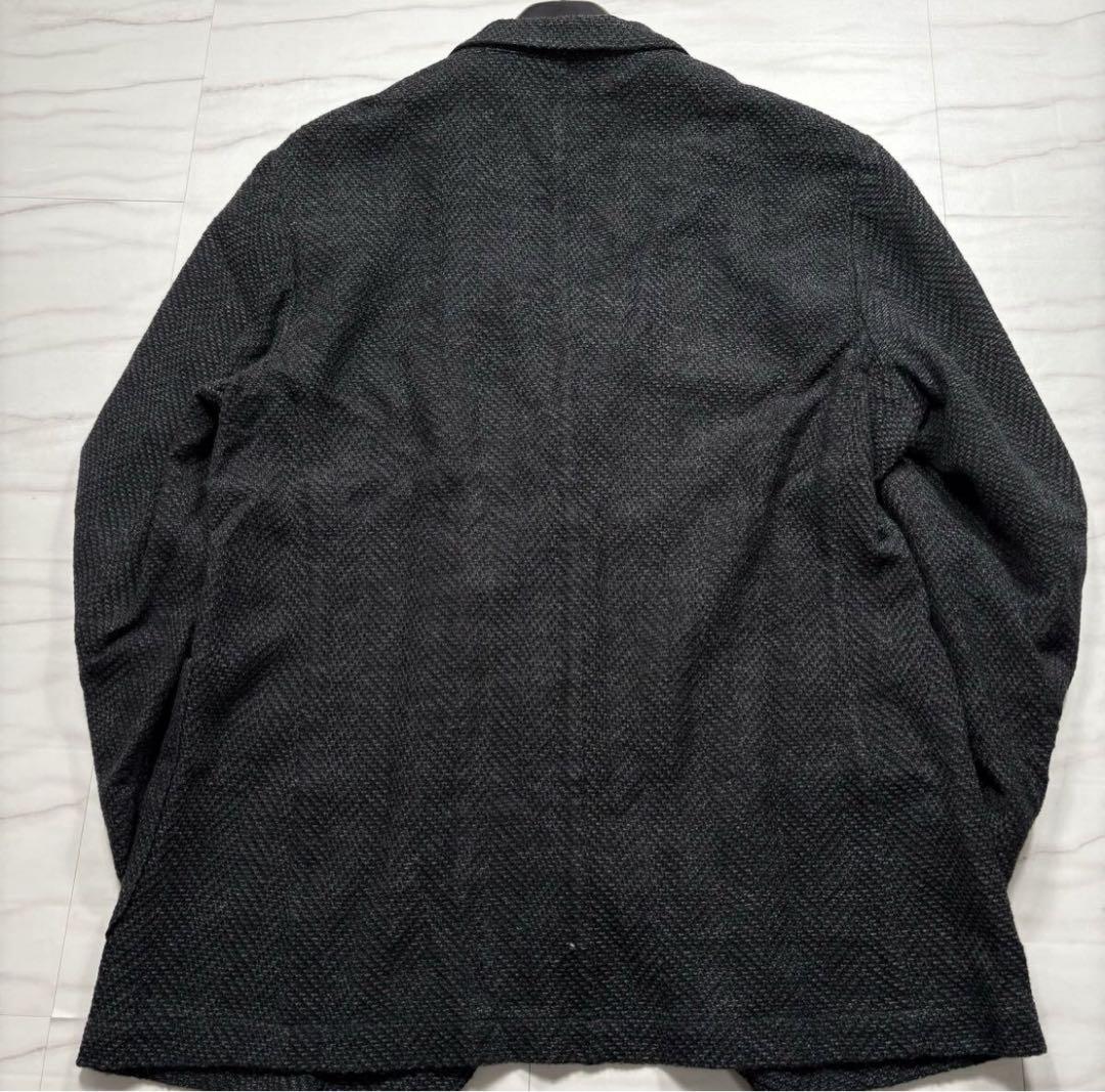 エンポリオアルマーニ ヘリンボーン ストレッチ テーラードジャケット 現行黒タグ