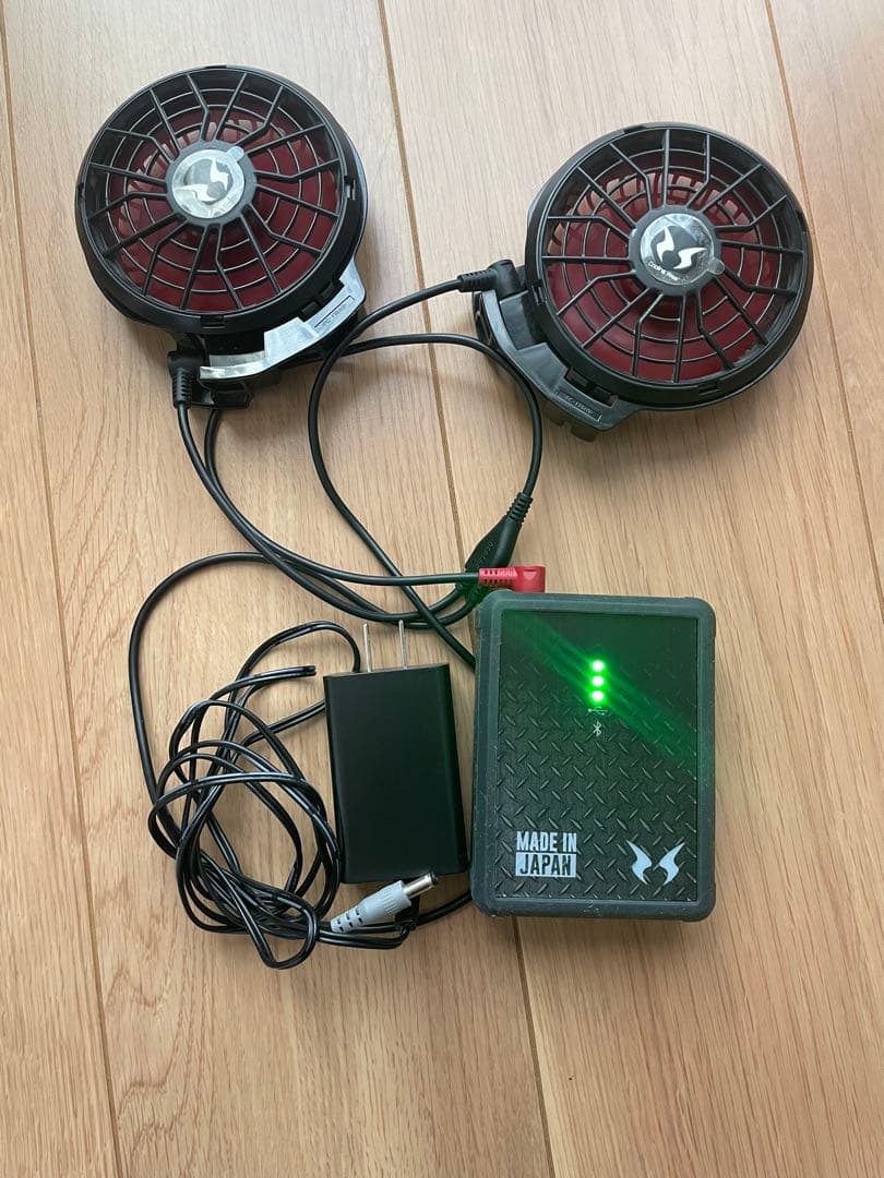 空調服 充電式バッテリー 日本製 DC 24V ファンセット