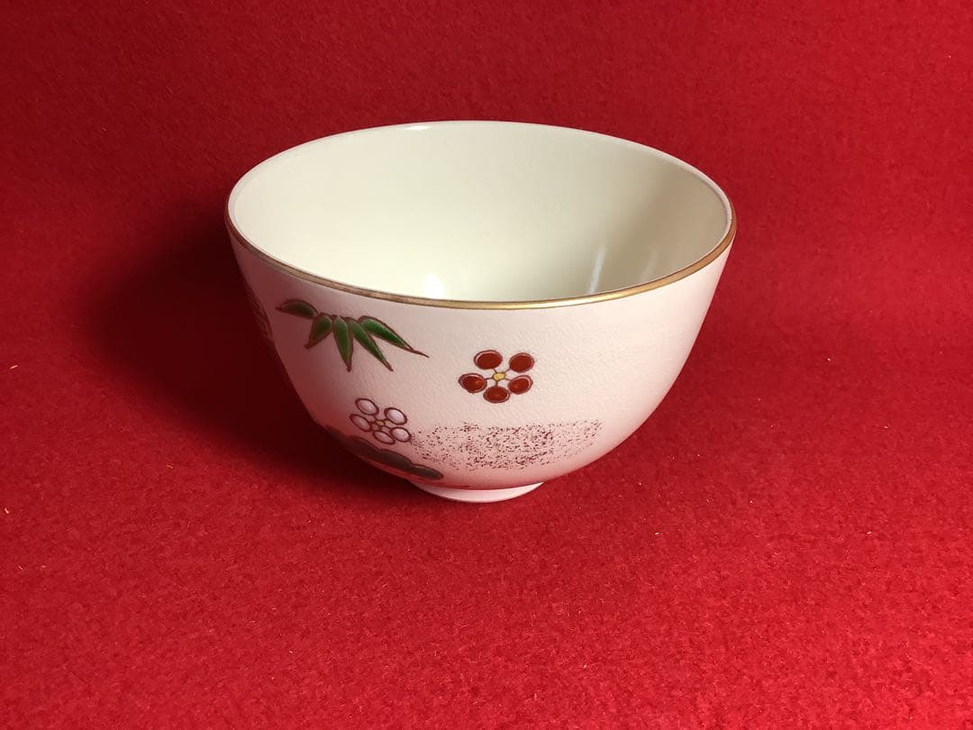 隆清仁清写赤べこ茶碗　干支　丑　【新品未使用】