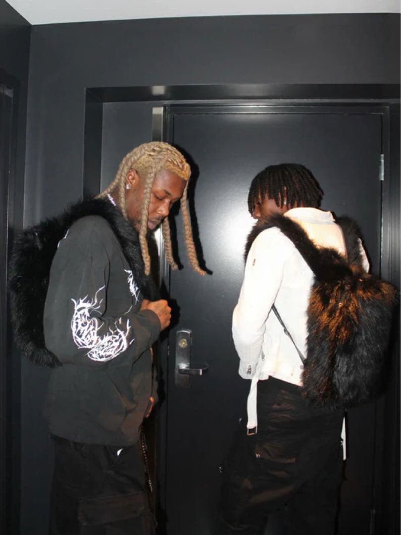 ブラックファーリュック opium fur black backpack 黒