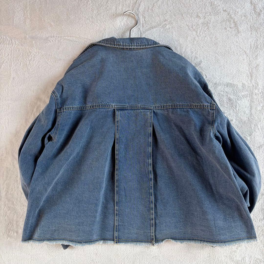 【美品】BEARDSLEY FRIPIER パフ袖カバーオールデニムジャケット