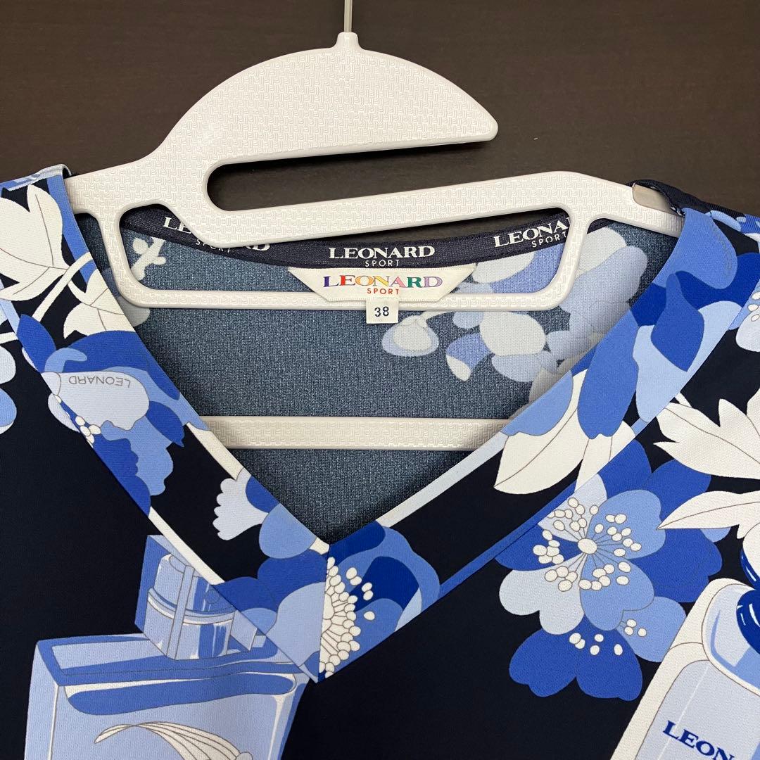 近年美品 レオナール チュニック パフューム 香水柄 38