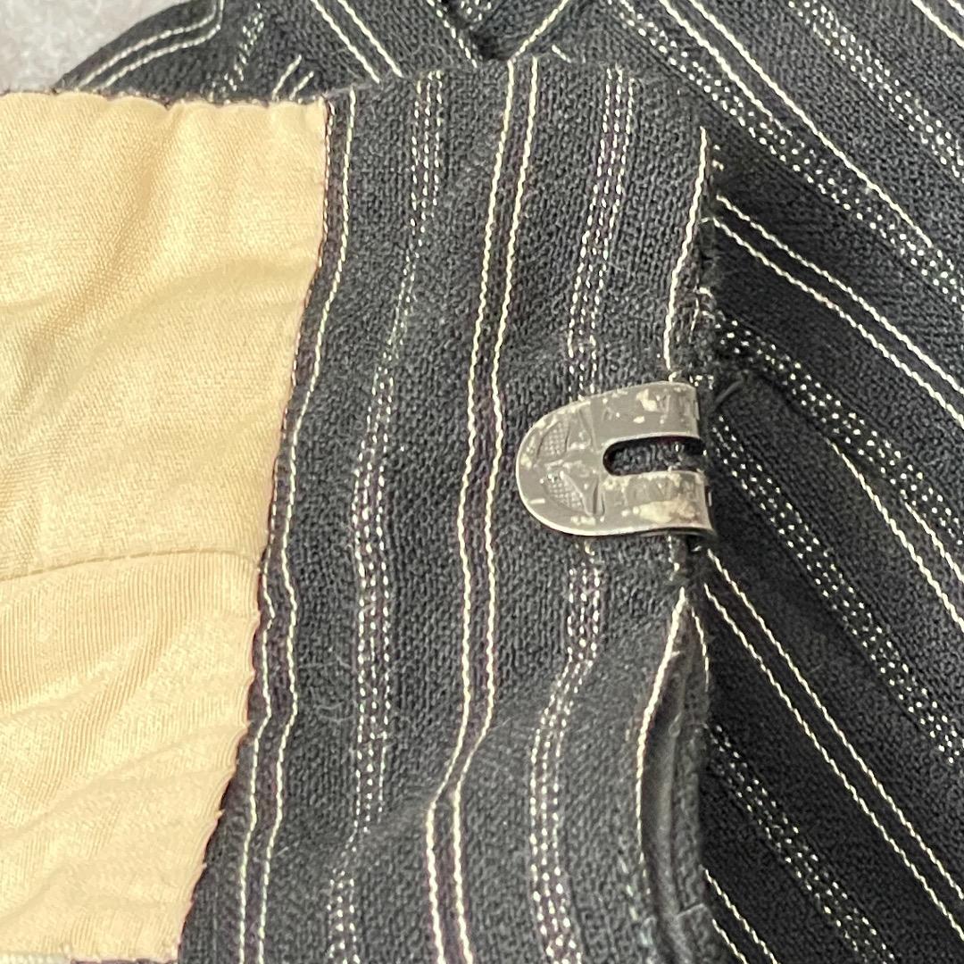 40-50s フレンチワーク ストライプ ブラック ファーマーズ W31