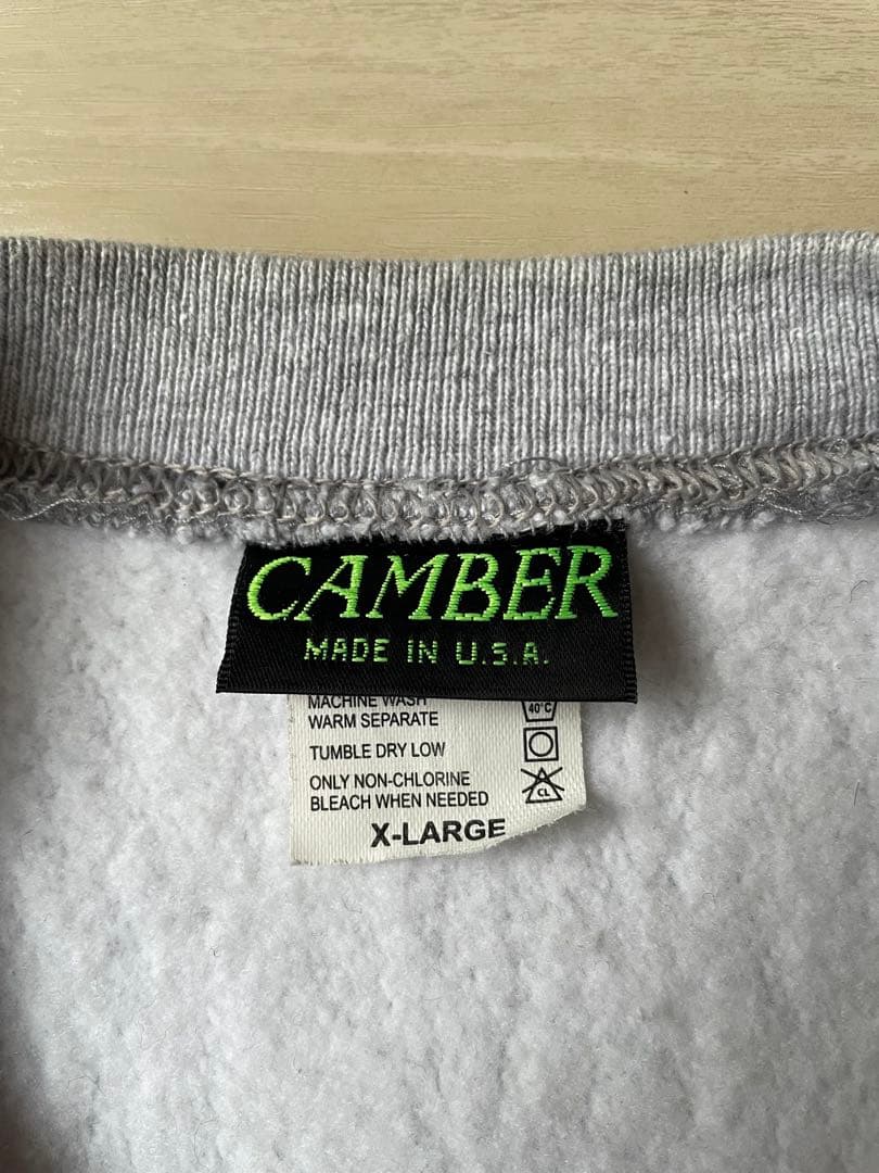 CAMBER キャンバー USA製 グレー クルーネック スウェット XL 無地