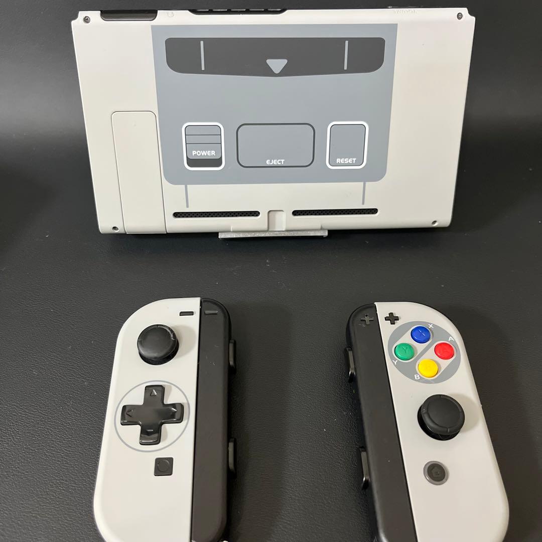 【スーファミ仕様/カバー＆ストラップ付/未対策機】Switch ジョイコンセット