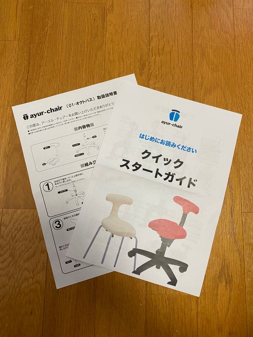 美品　座面割れなし　説明書、クイックスタートガイドありアーユルチェア オクトパス