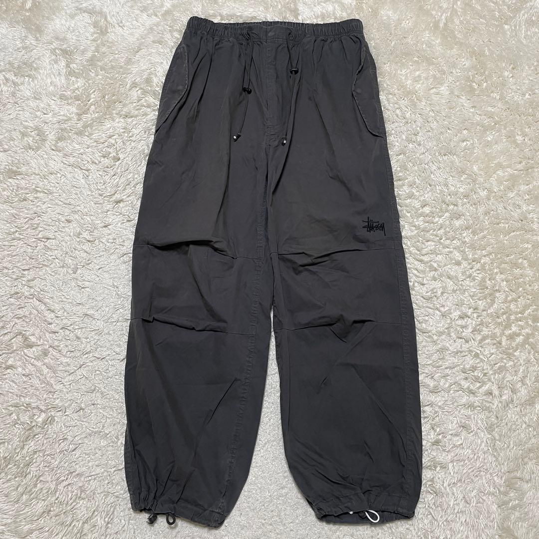 パンツ STUSSY NYCO OVER TROUSERS Washed BLACK