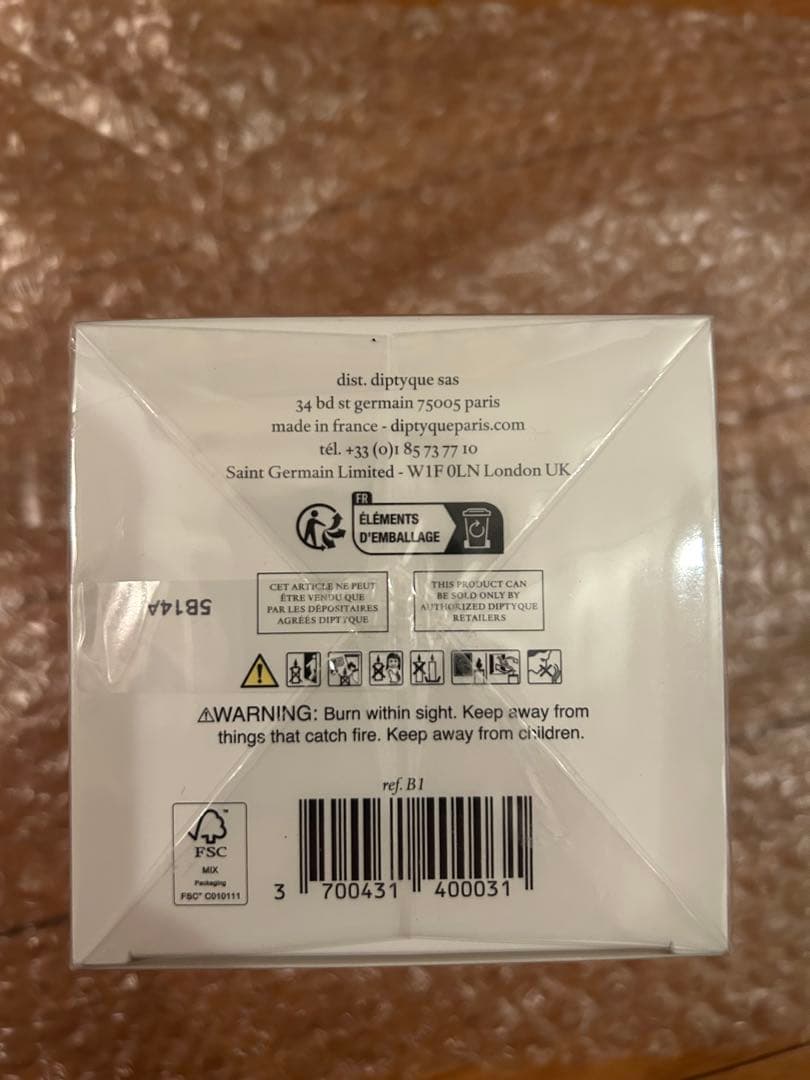 ディプティック Diptyque フレグランスキャンドル ローズ ベ 190g