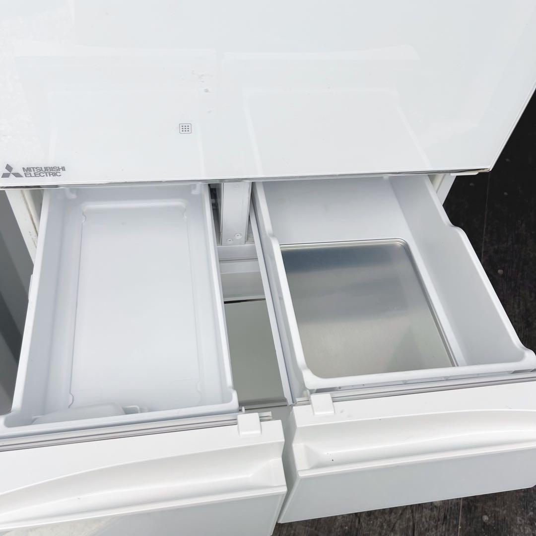 39取付無料！三菱ワイドチルドルーム搭載おしゃれホワイトインテリア5ドア冷蔵庫