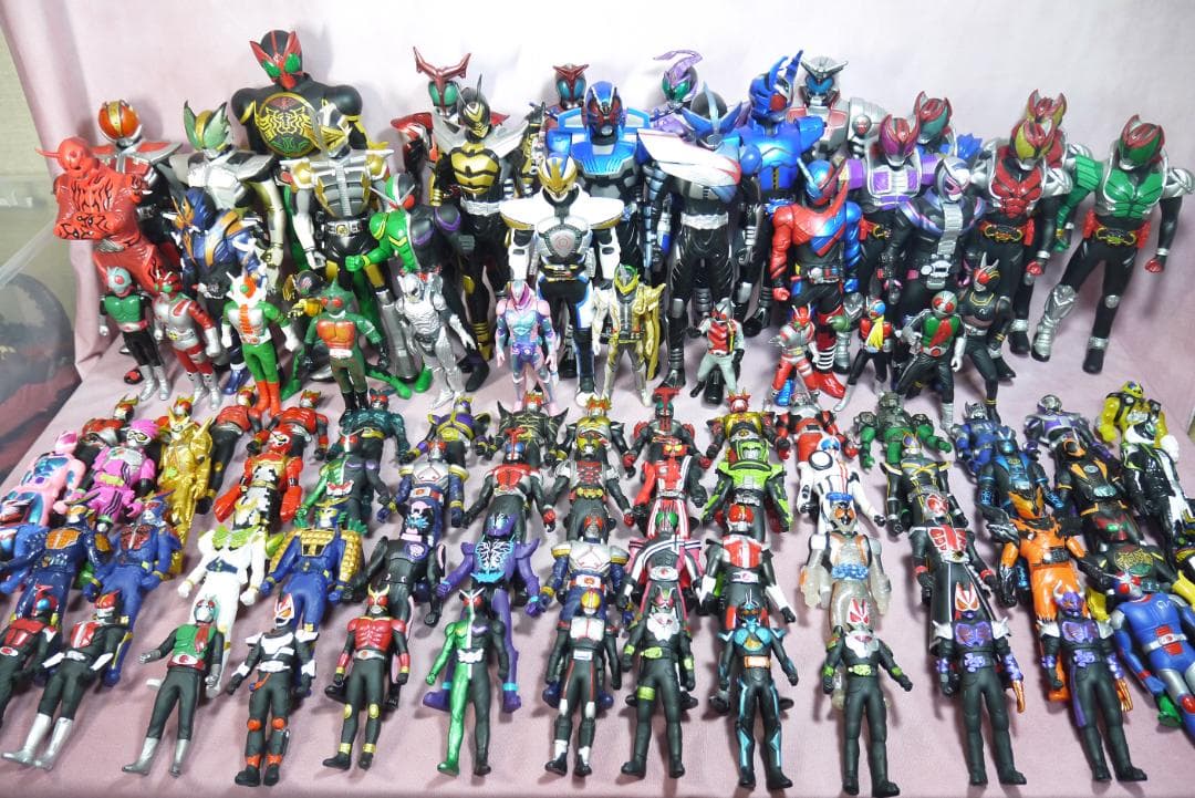 ライダーヒーローシリーズ　ビッグサイズソフビフィギュアほか　69体セット