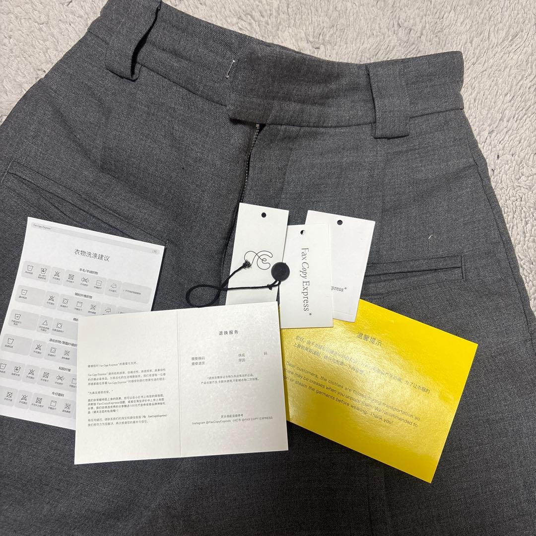fax copy express スラックス　グレー　M