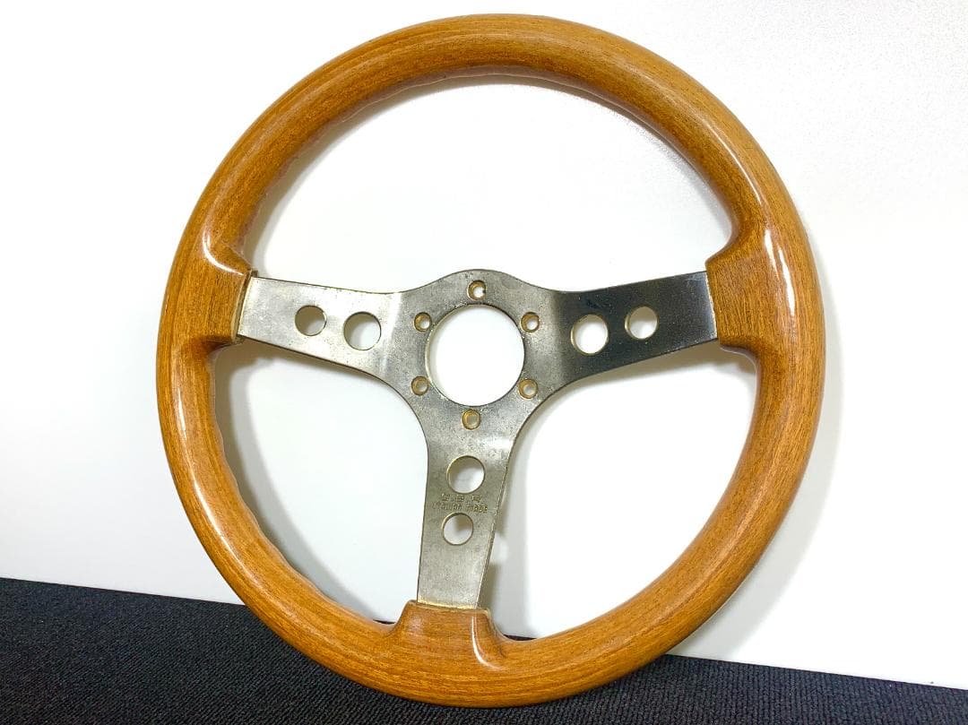 O.B.A. オーバ オバ オバハン ウッド ステアリング 35パイ 当時物