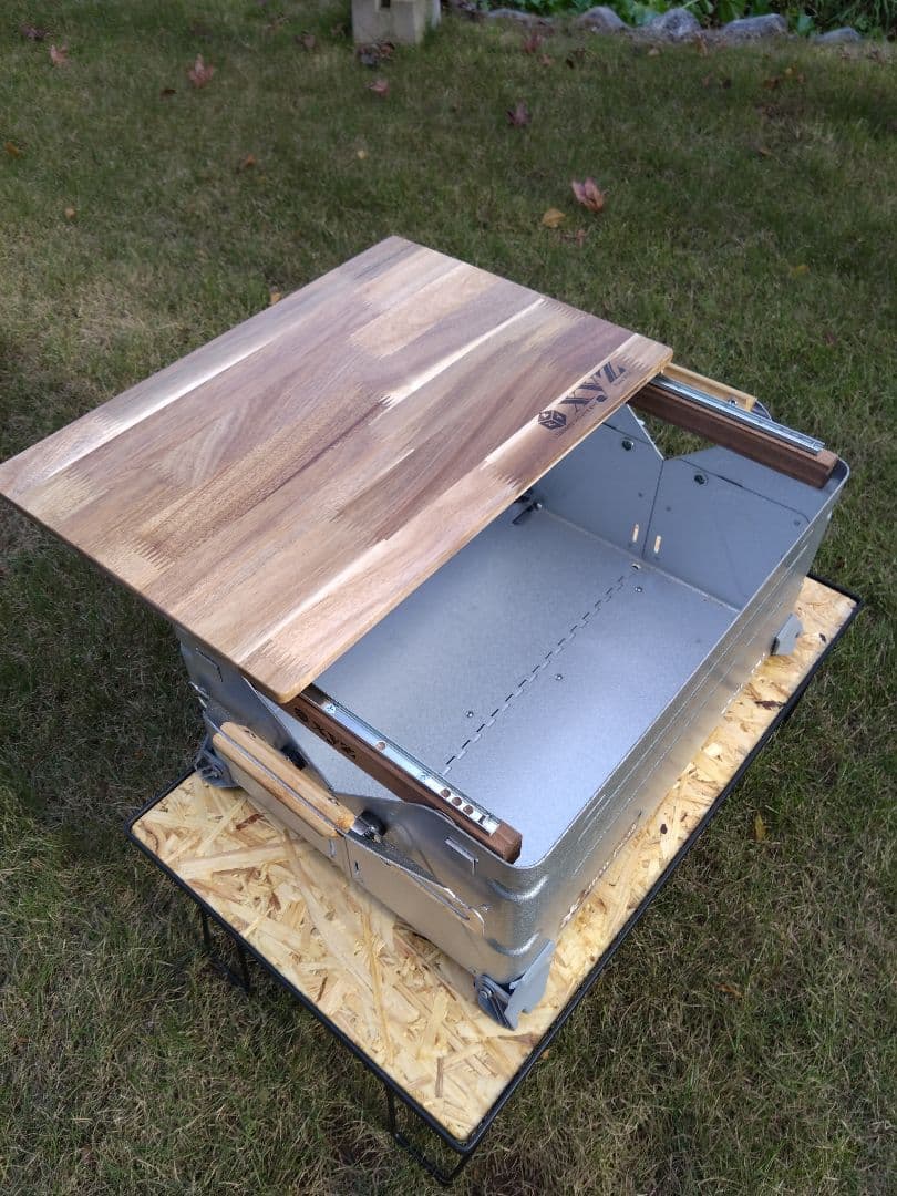 スノーピーク　シェルフコンテナ25用　スライド天板　ハンドメイド品　②