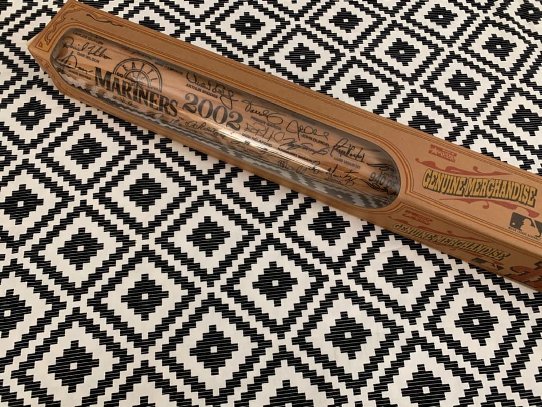 新品未使用未開封/シアトルマリナーズ記念バット/イチロー/佐々木/野球/サイン