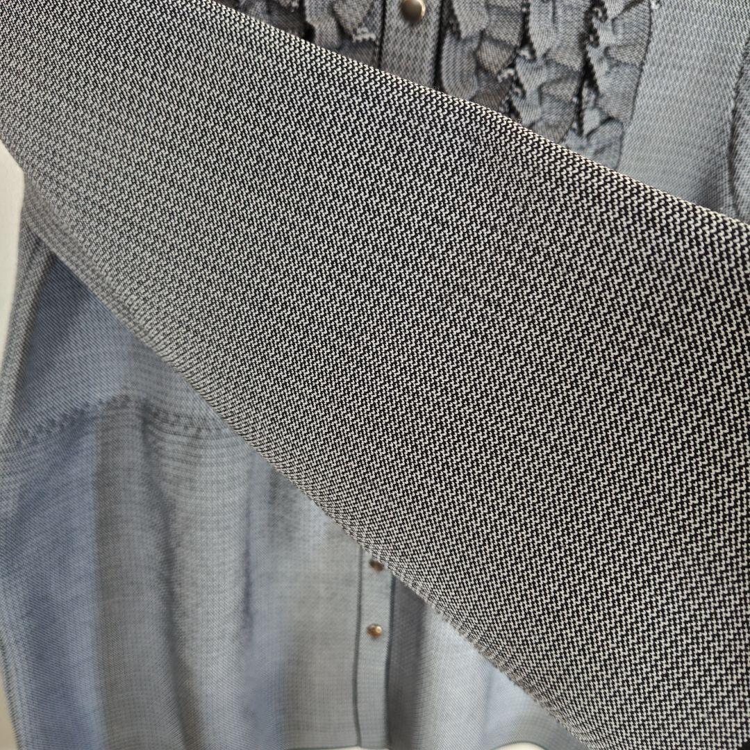 美品UNITED ARROWS カーディオン グレー フリルジャケット ペプラム