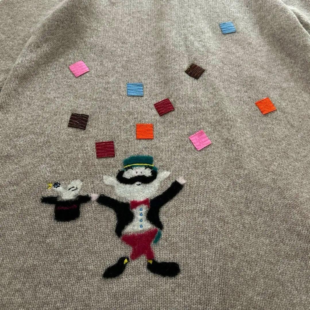 ALBEROBELLO OLLEBOREBLA ロングカーディガン　ぶたさん刺繍