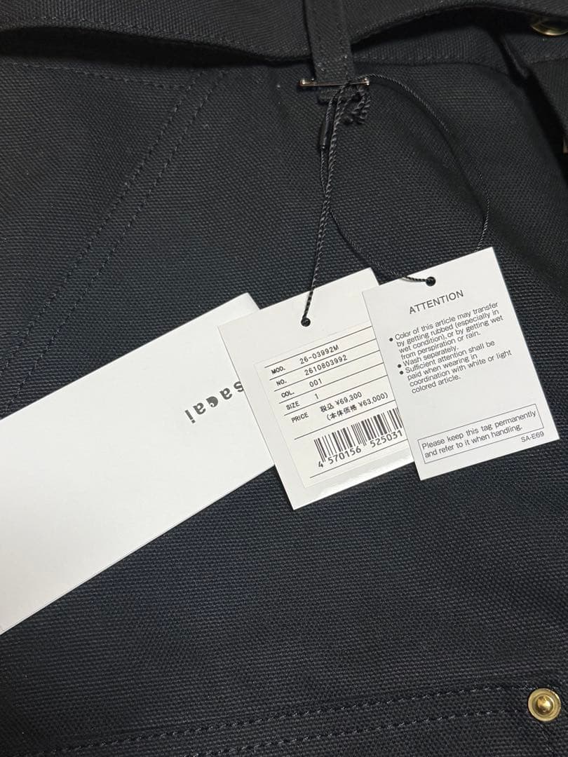 sacai × Carhartt WIP 26ss Duck Pantsサイズ1