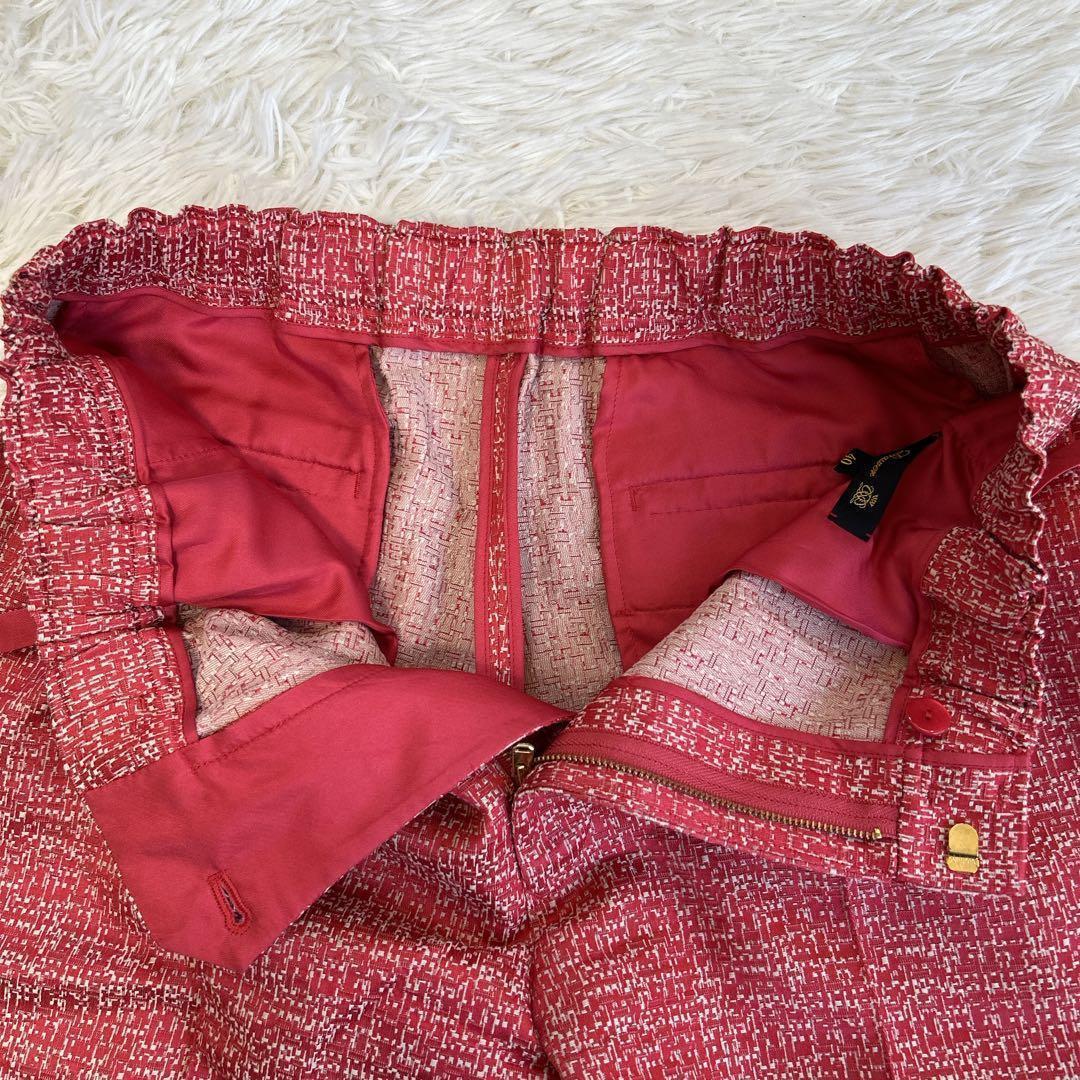 ✨美品✨ ドゥロワー カスリジャガードドロストパンツ シルク 近年 40