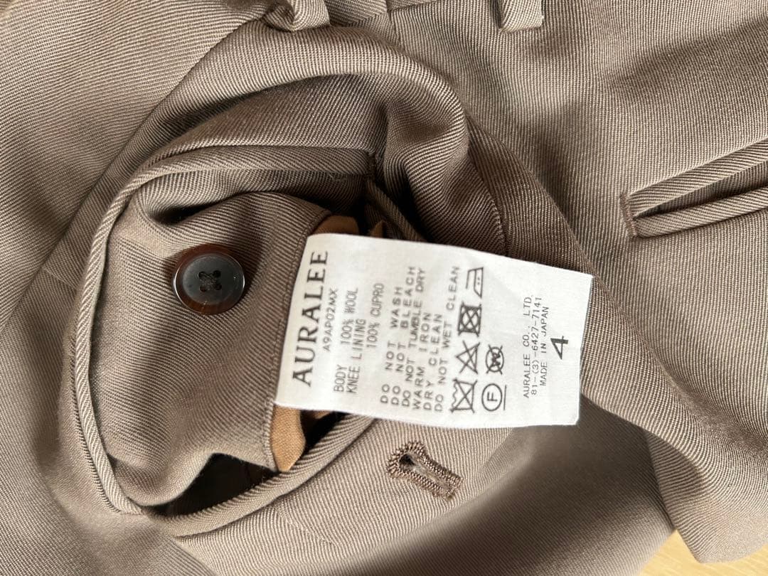 パンツ AURALEE wool max gabardine slacks